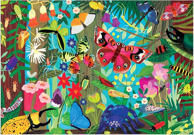 Mudpuppy Bugs & Butterflies – 100 Piece Jigsaw Puzzle with Colorful and Fun Illustrations of Bugs and Butterflies for Children Ages 5 and Up