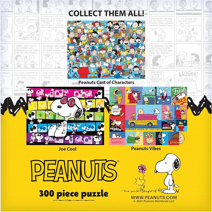 RoseArt - Peanuts - Peanuts Cast of Characters - 300 Piece Jigsaw Puzzle for Adults