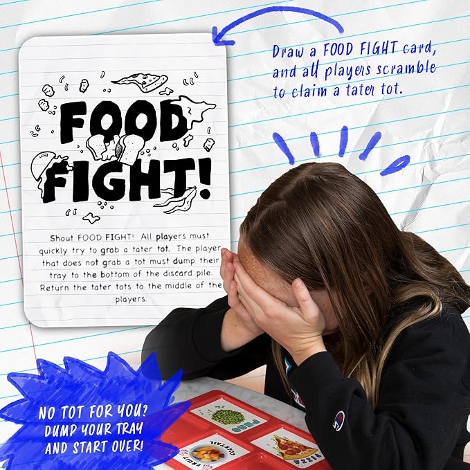 The Lunch Room Family Card Game – Fast Paced Food Fight Party Game for Kids & Adults, Fun for 3–6 Players, Easy to Learn for Family Game Night, 10-15 Minute Play Time | Board Games for Kids 8-12