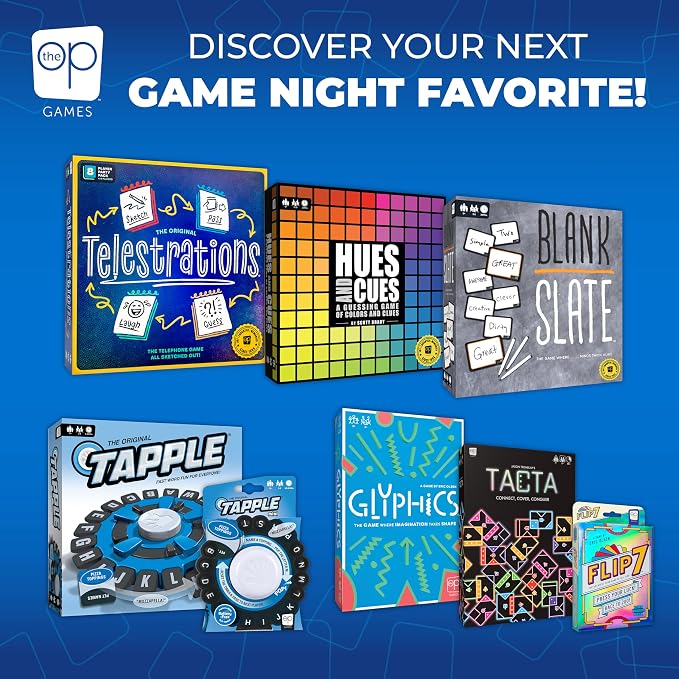 USAOPOLY The Original TAPPLE, The Fast-Paced Family Board Game,Choose a Category & Race Against The Timer to be The Last Player,Learning Word Game for Ages 8 & Up, 2-8 Players, 15-20 Minute Play Time