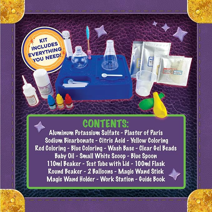 MindWare Junior Science Academy: Magic Potion Science Chemistry Set – 5 Amazing Beginning Kids Science Experiments for Kids Ages 4 & Up – Fun Science Lessons for Home or School