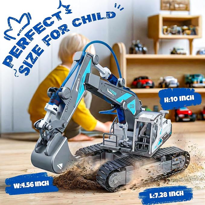SMILESSKIDDO Excavator Toy - 130 PCS Hydraulic Science Kits for Kids Age 8-12, Teenage Engineering Kit Construction Vehicle STEM Toys for Ages 8+