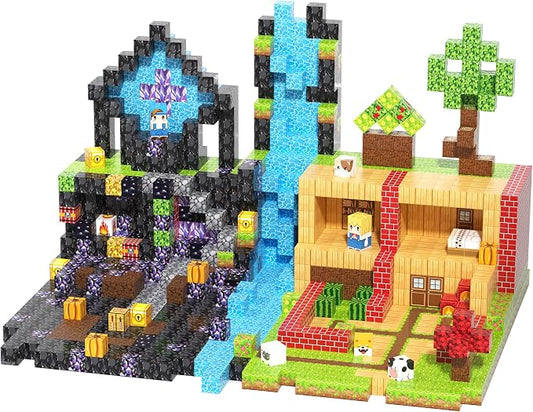 500PCS Magnetic Blocks, Magnetic Building Blocks, 0.98in Magnetic Building, STEM Game Stacking Toys for Kids, Birthday Gifts for Boys and Girls Age 3+ Years Old