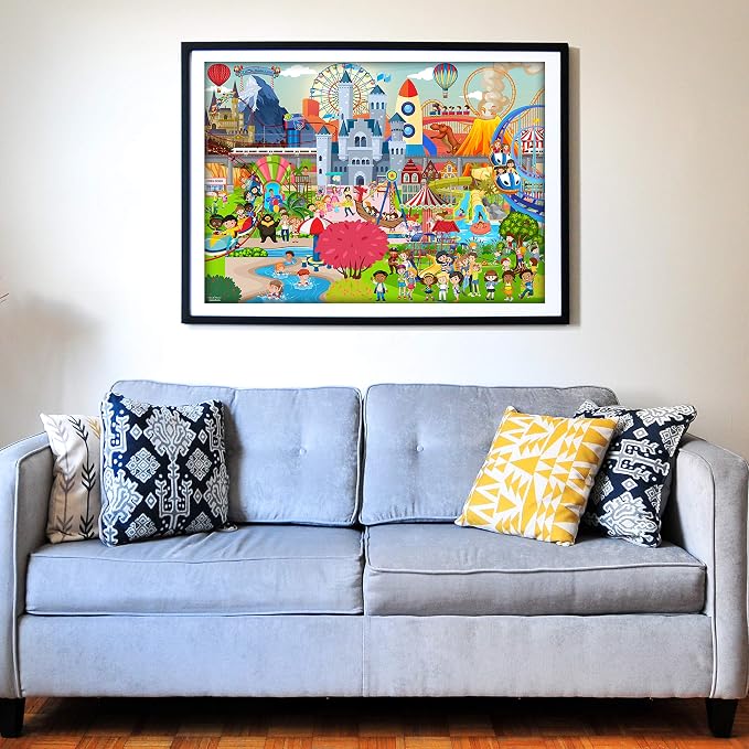 Think2Master Amusement Park Jigsaw Puzzle. Size:23.4” X 16.5”