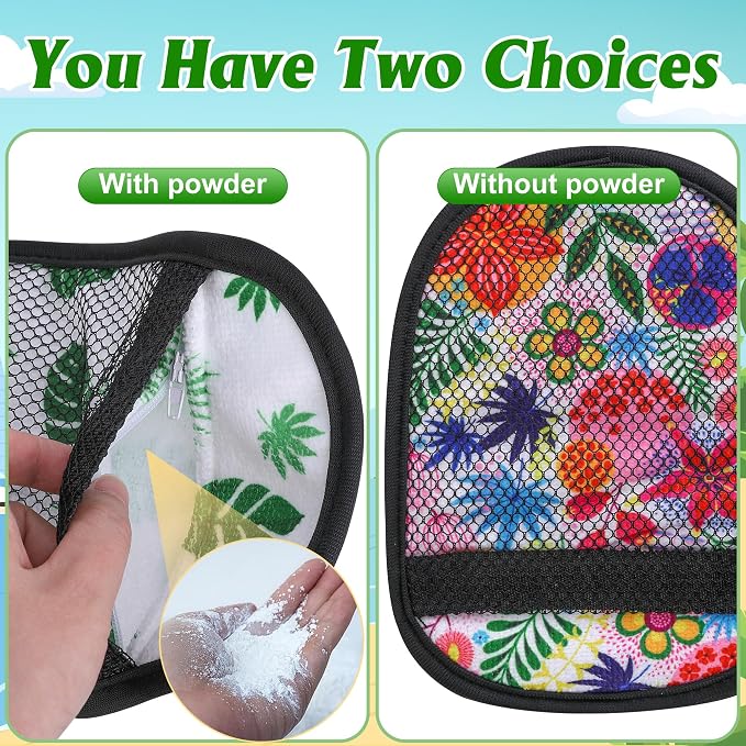 codree 2 Pcs Sand Wipe Off Mitts, Hawaii Theme Sand Remover for Beach, Beach Sand Remover Cleaner Mitts Bag, Beaches Travel Mitt for Outdoor Activities Volleyball Sandboxes