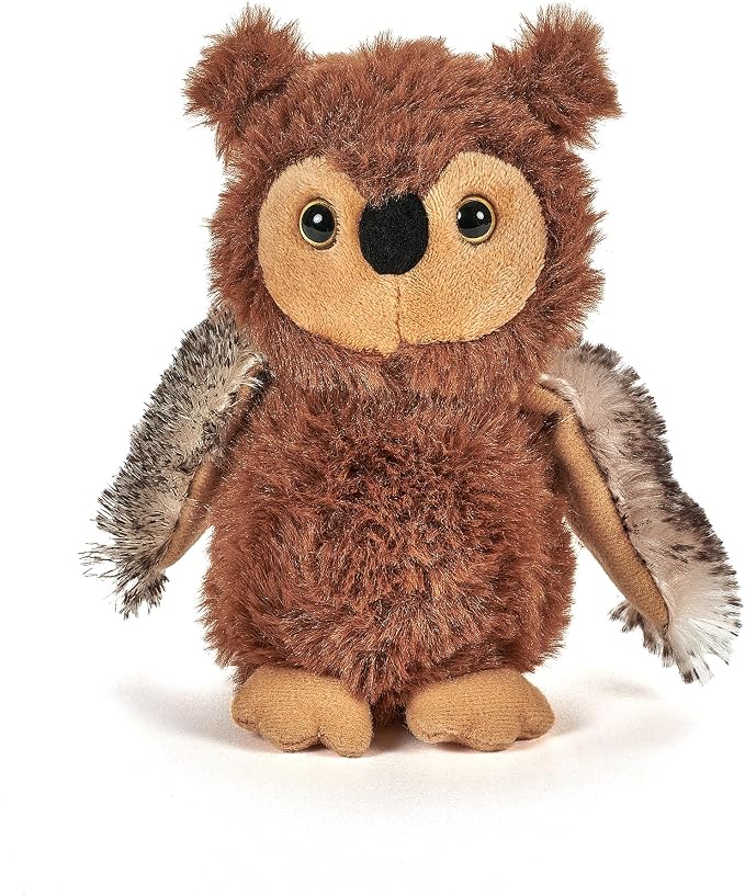 The Petting Zoo Owl Stuffed Animal Plushie, Gifts for Kids, Wild Onez Babiez Wildlife Animals, Brown Owl Plush Toy 6 Inches