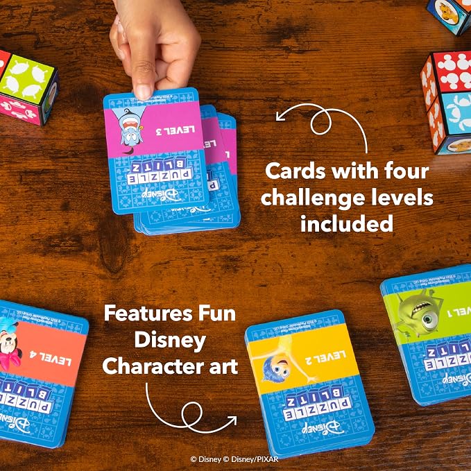 Disney Puzzle Blitz - Block Puzzle Game, Board Games for Family Night, Multi-Player Board Game, Family Board Game, Travel Games, Disney Toys, Ages 8+