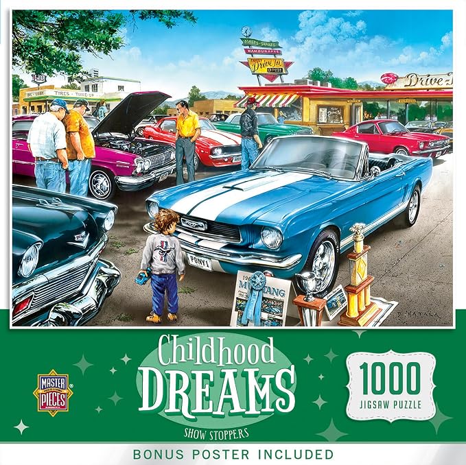 MasterPieces Show Stoppers Jigsaw Puzzle - 1000 Pieces, Car Theme - for Adults