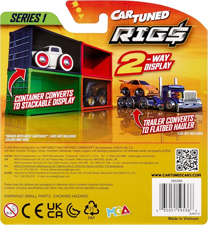 CarTuned™ Rig$ Container Case- Sneaky Pete, Purple and Green DieCast Truck, Style 2