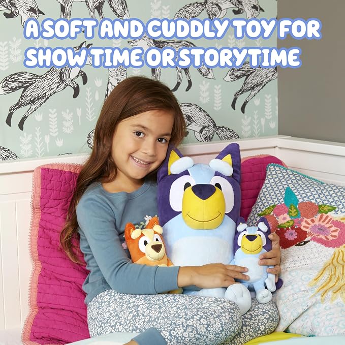 Bluey Plush Toys, Extra Large 18” Cuddle Toy for Kids, Ultra-Soft Deluxe Material Big Plushies Perfect for Show Time, Story Time & Giant Hugs