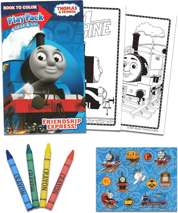 Bendon Publishing Set of 15 Kids Play Packs Bundle ~ Fun Party Favors Coloring Book Crayons Stickers (Thomas and Friends)