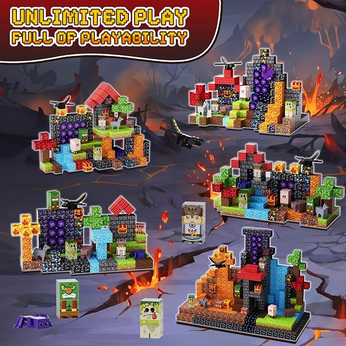 200PCS Magnetic Blocks, Magnetic Building Blocks, 0.78in Magnetic Building Cubes, STEM Game Stacking Toys for Kids, Birthday Gifts for Boys and Girls Age 3+ Years Old