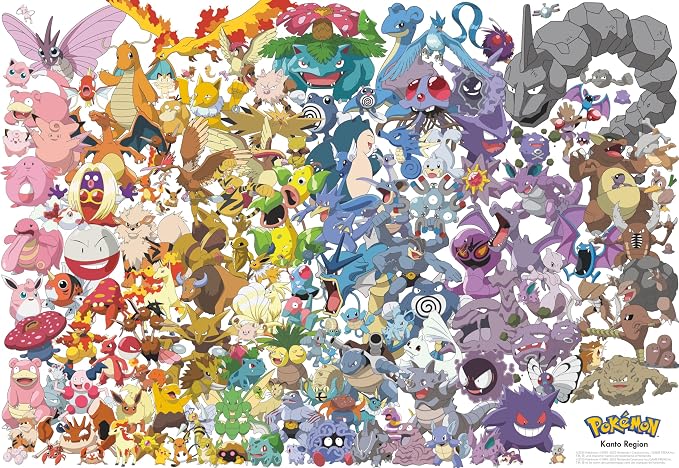 Buffalo Games – 2000 Piece Pokémon Silver Select Kanto 151 Jigsaw Puzzle Colorful Puzzle for Adults – Precision-Cut Pieces, Beautiful Artwork, and Hours of Relaxing Fun