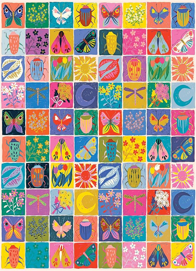 RoseArt - Soft Touch - Summer Quilt 1000 Piece Jigsaw Puzzle for Adults, Colorful Modern Design Finished Size 26.625 x 19.25 Made in USA