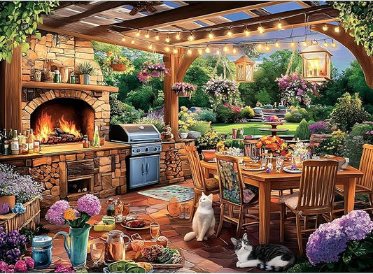 300 Pieces Puzzles for Adults | Manor Cat Jigsaw Puzzles 300 Piece for Children Adults Seniors | Sturdy,Safe Large Piece Puzzle | Engaging & Educational Toys Great Gift for Boys Girls 20.5 x 15 in