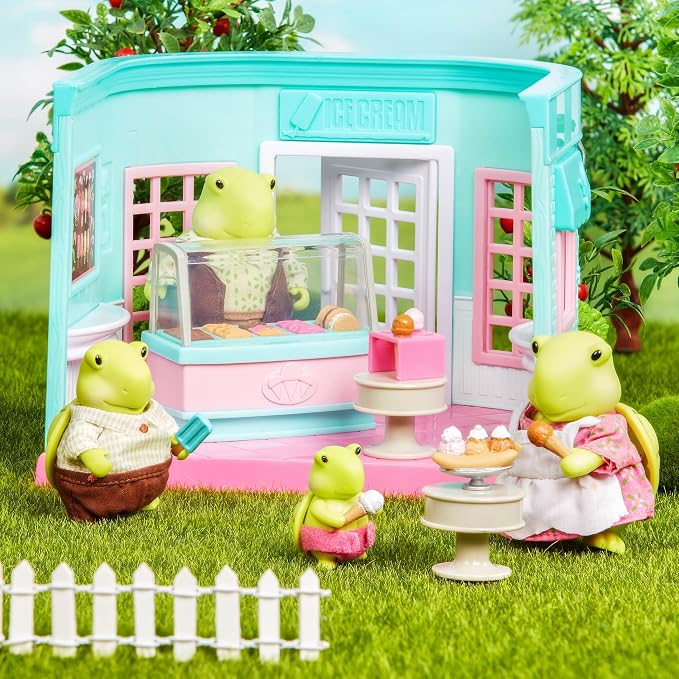Li'l Woodzeez – Dollhouse Furniture Set with 26 Pieces – Living Room & Nursery Includes Sofa, Crib & Miniatures with 3 Posable Figures – Toddler Doll House Playset for Imaginative Play 3+ Years
