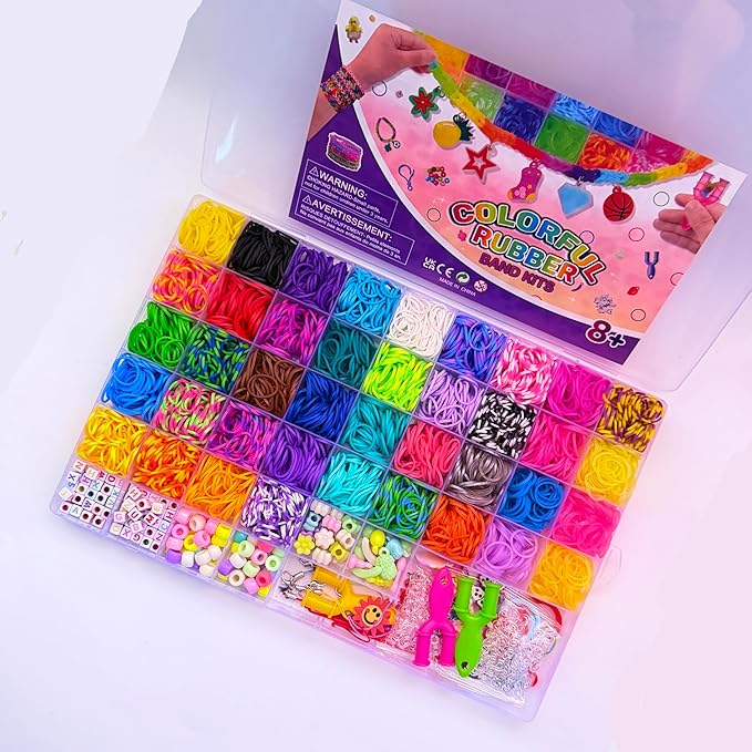 JIYAKO 4000+Rubber Band Bracelet Kit,40 Color Loom Bracelet kit, Friendship Bracelet Making kit