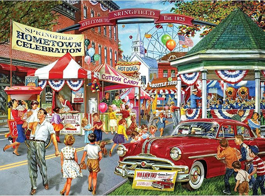 RoseArt - Back to The Past - Hometown Celebration - 1000 Piece Jigsaw Puzzle for Adults