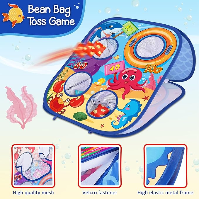 Animal Bean Bag Toss Game Toy Outdoor Toss Game, Family Party Party Supplies for Kids, Gift for Boys Birthday or Christmas for Toddlers Ages 3 4 5 6 Year Old