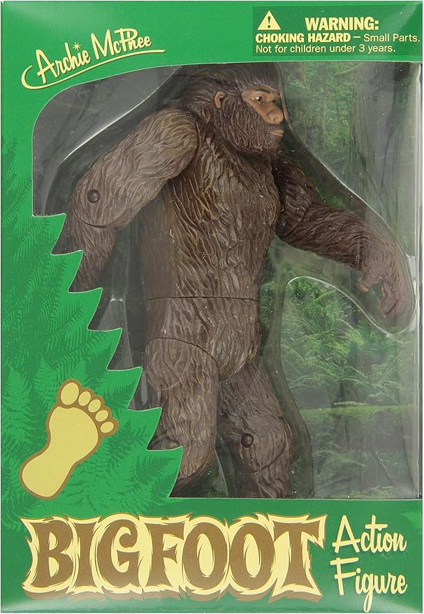 Archie Mcphee Bigfoot Action Figure Brown, Standard