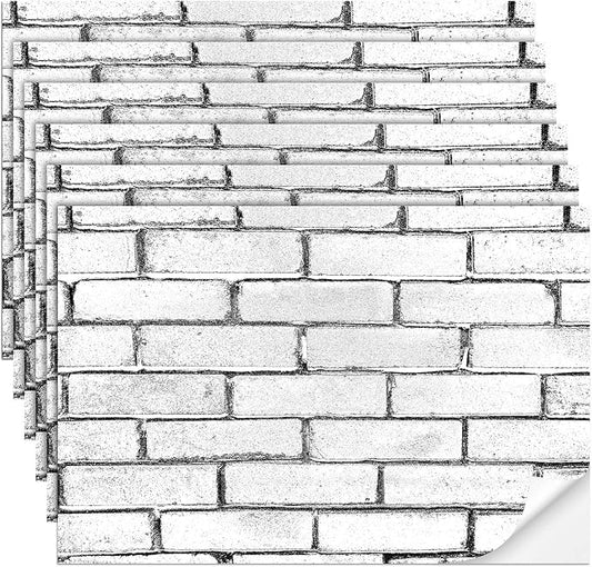 Flutesan 12 Pcs Miniature Dollhouse Wallpaper and Flooring Peel and Stick Mini DIY Self Adhesive Dollhouse Accessories 8.27 x 11.69 Inch (Retro White)