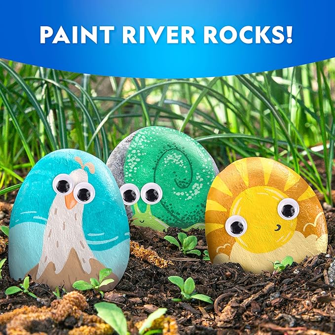 NATIONAL GEOGRAPHIC Mega Arts & Crafts Activity Kit for Kids Ages 8-12 – 3 Craft Kits to Build, Paint, Weave & Create, Rock Painting, Weaving Loom for Kids & Birdhouse Craft with 25 Bonus Activities