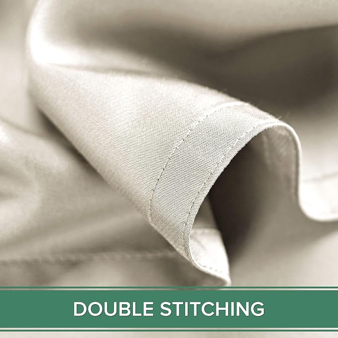 Pure Bamboo Twin XL Sheets, Genuine 100% Organic Viscose Derived from Bamboo Bed Sheet Set, Luxuriously Soft & Cooling, Double Stitching, 2 Year Quality Promise (Twin XL, Ivory)