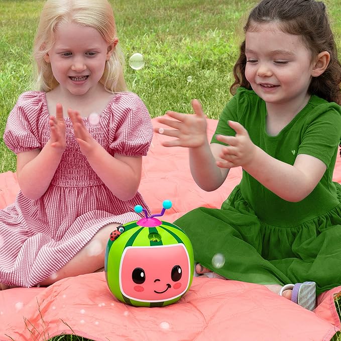 CoComelon NO Spill Musical Bubble Machine | Bubble Toy for Baby, Toddlers and Kids | Amazon Toys Exclusive with 20oz of Extra Bubble Solution (Bubble Solution Bottle Colors Will Vary)