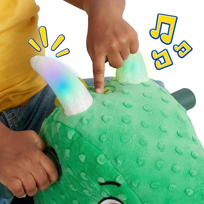 Radio Flyer Jade the Magical Touch Dragon Ride On, Ages 1-3, Interactive Lights & Sounds, Horns Light Up Riding, EZ-Glide 360-degree Wheels, Easy Grip Handles, Soft Plush Face, Toddler Ride On Toys