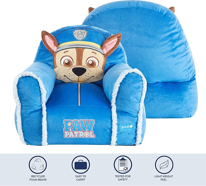 Idea Nuova Paw Patrol Chase Bean Bag Sofa Chair Large