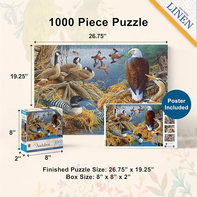 MasterPieces 1000 Piece Jigsaw Puzzle for Adults, Family, Or Youth - Lake Life - 19.25"x26.75"