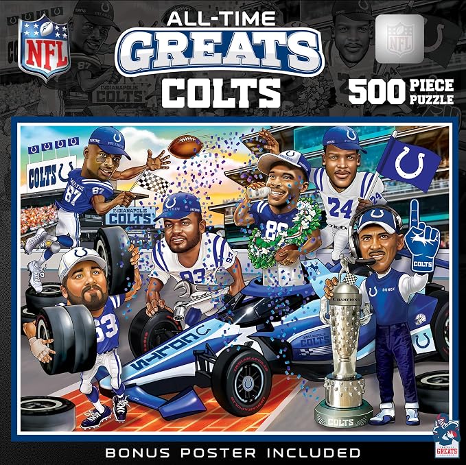 Masterpieces Indianapolis Colts Jigsaw Puzzle - 500 Piece NFL Sports Puzzle - Age 14+