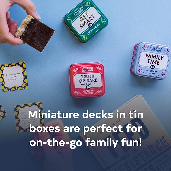 After Dinner Amusements: Name That Tune!: 50 Music Trivia Questions and Challenges (Family Friendly Trivia Card Game, Portable Camping and Holiday Games)