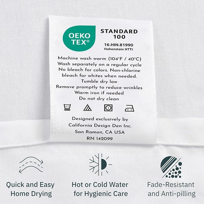 California Design Den Natural 100% Cotton Sheets Full Size Bed Set - Soft Sateen Weave, Cotton Sheet Set Full Size, Deep Pockets, Breathable and Durable Bedding - Oatmeal
