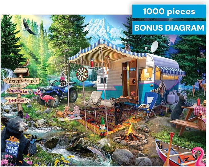 Buffalo Games Jeff Haynie - Mountain Retreat - 1000 Piece Jigsaw Puzzle - Large, Multicolor, Rectangular - Precision-Cut Pieces - Full-Color Poster - Adult Puzzles