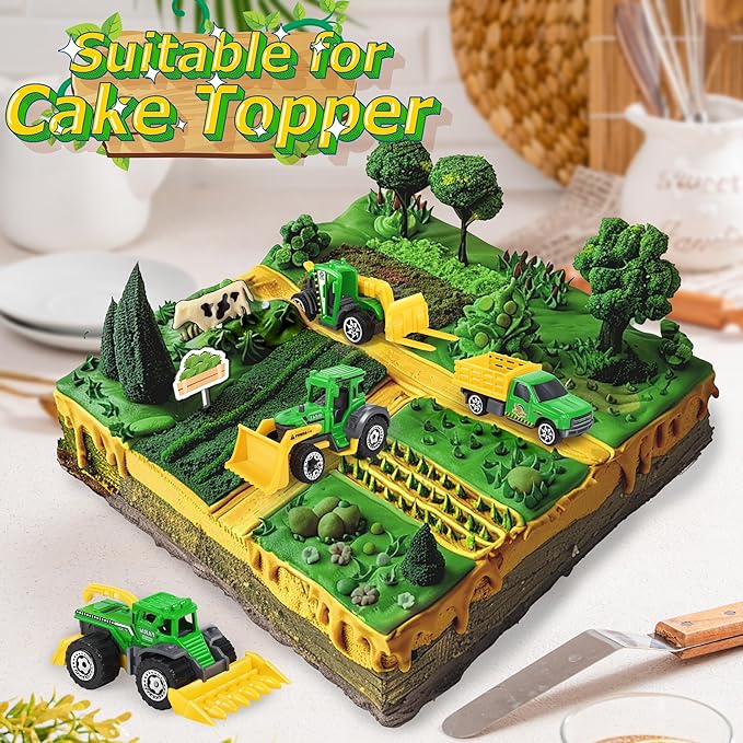 Oriate 6pcs Kid Diecasting Farm Car Toys Set, Harvester, Transporter, Truck, Sprayer Small Farm Toys, Mini Cars Model Christmas, Birthday, 3 Years Old and Up Gifts for Boys Girls