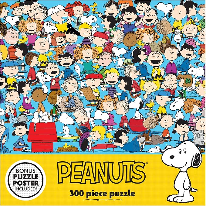 RoseArt - Peanuts - Peanuts Cast of Characters - 300 Piece Jigsaw Puzzle for Adults