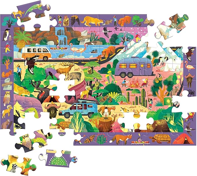 Mudpuppy The Great Outdoors — 64 Piece Search & Find Puzzle Jigsaw Puzzle Featuring Diverse Wildlife Animals and Plants and Over 40 Hidden Images to Find for Ages 4+