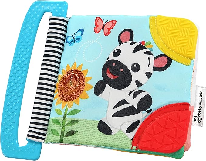 Baby Einstein Curious Explorers Teether Book Take-Along Toy, Ages Newborn +, Multicolored