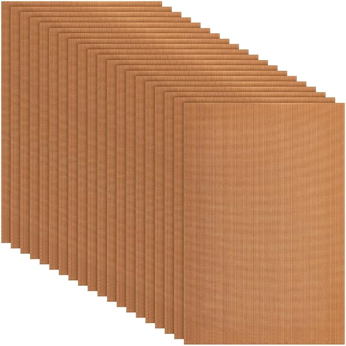 Honeydak Clay Oven Safe Work Mat Non Skid Mat Polymer Clay Bake Tool Oven Liners for DIY Crafts Projects,7.9 x 11.8 Inches(20 Pack)