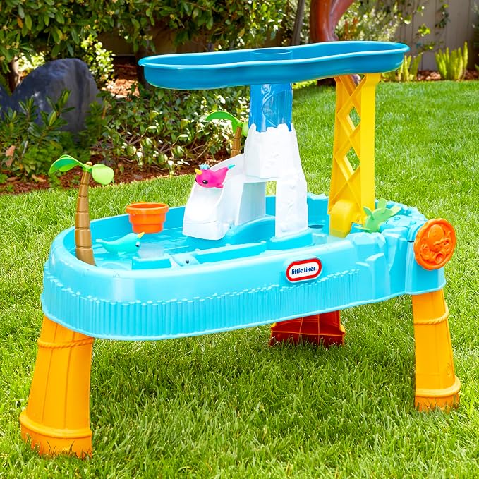 Little Tikes Waterfall Island Water Table (Amazon Exclusive) Activity Playset with Accessories, Outdoor, for Boys and Girls Ages 2-5 Years