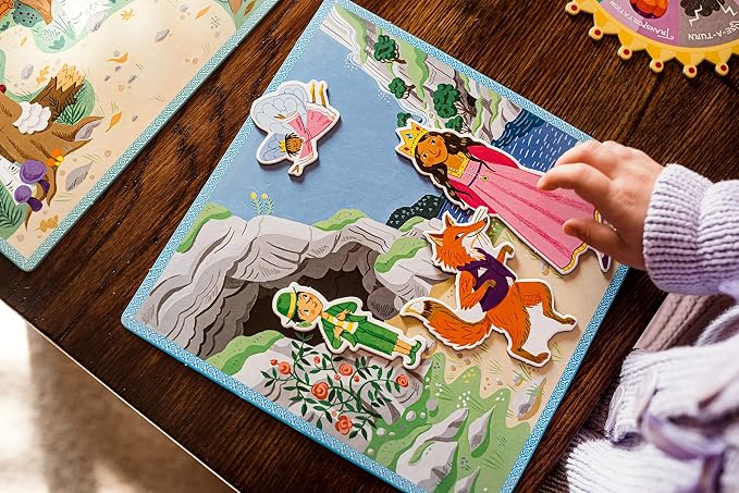 eeBoo Fairytale Spinner Game - Award Winning Story Building Spinner Game, Screen-Free Fun for 2-4 Players, Kids Ages 5 and up
