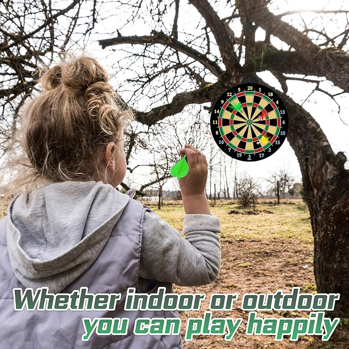 Dart Board - 12pcs Magnetic Darts - Excellent Indoor Game and Party Games - Gifts for 5 6 7 8 9 10 11 12 Year Old Boy Kids