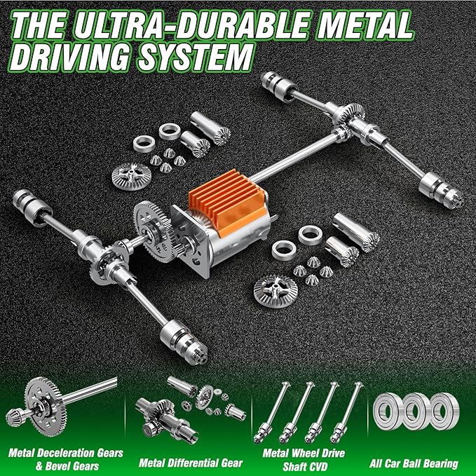 X-TMAGA 1:18 All Terrain RC Car for Adults & Boys (HS18-05), 4WD Off-Road RC Truck High Speed Fast 40+ KPH, 4X4 Waterproof Remote Control Car with 2 Rechargeable Batteries
