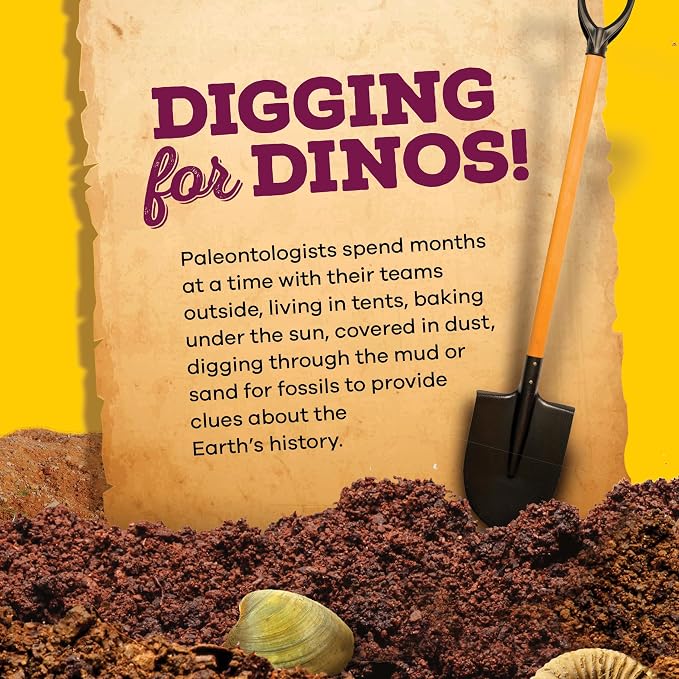 Dan&Darci Real Fossil Dig Kit for Kids - Science Kits for Boys & Girls Age 8-12 - Birthday Gift Ideas for 8, 9, 10, 11, 12 Year Old Boy or Girl - Fossils Digging STEM Toys for Ages 8-13