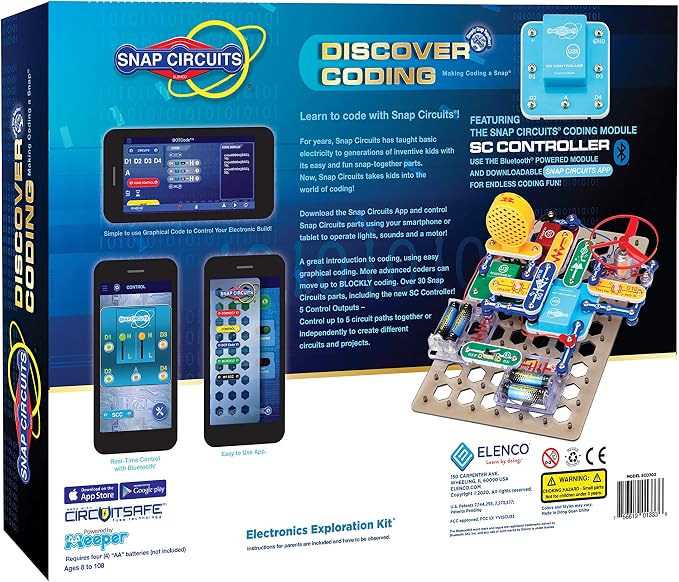 Snap Circuits Elenco Discover Coding Toy for Kids Ages 8 and Up