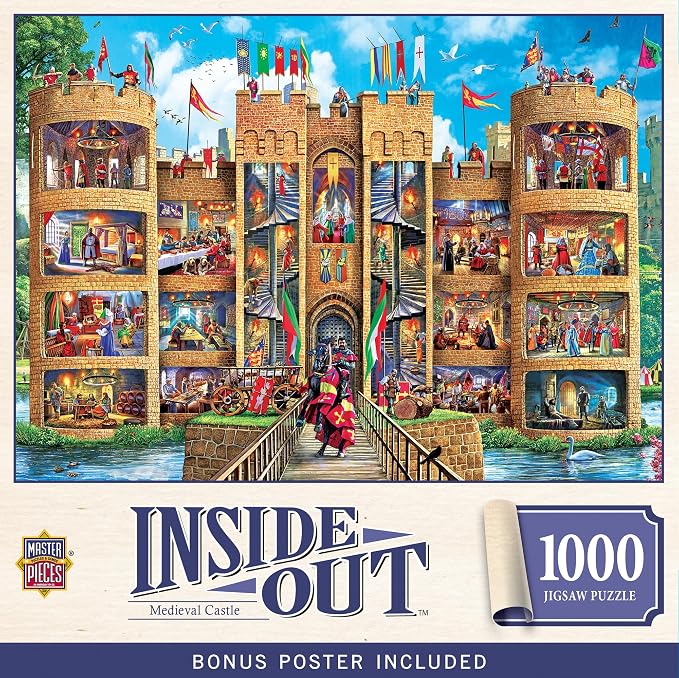 MasterPieces 1000 Piece Jigsaw Puzzle for Adults, Family, Or Youth - Medieval Castle - 19.25" x 26.75"