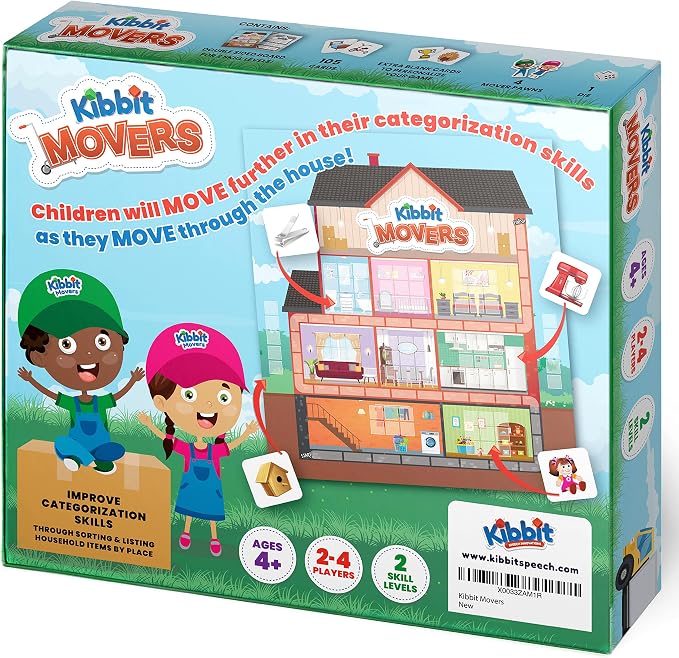 Movers - Educational Board Game for Improving Categorization, Vocabulary, and Receptive and Expressive Language Skills