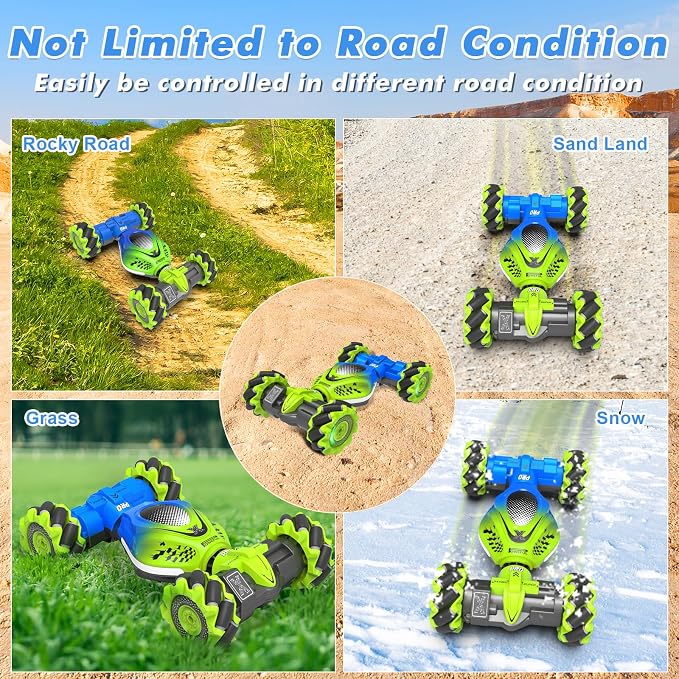Fosgoit Gesture Sensing RC Stunt Car - Toys for 6-12 Years Old Boys Girls, 4WD Remote Control Car, Hand Controlled Car with Lights Music, Cool Birthday Gifts for Kids Age 6 7 8 9 10 11 12 Years Old