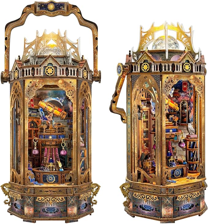 3D Wooden Puzzles for Adults Mechanical Rotation Model Kit DIY Stress-Relief Toy Building Kits for Teens, DIY Crafts/Hobbies/Gifts for Men/Woman - The Lantern of Gaiaxy